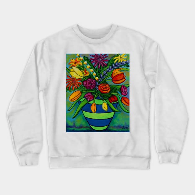 Funky Town Bouquet Crewneck Sweatshirt by LisaLorenz